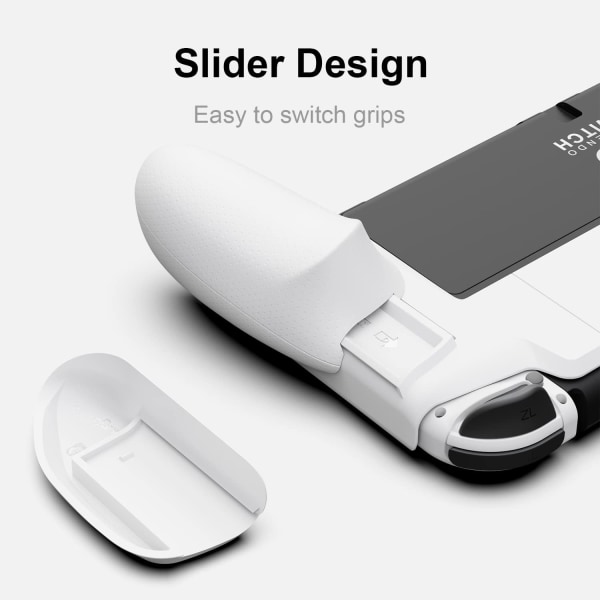 Skull & Co. NeoGrip: Ett ergonomiskt grepp med hårt skal och utbytbara grepp [passar alla handstorlekar] White