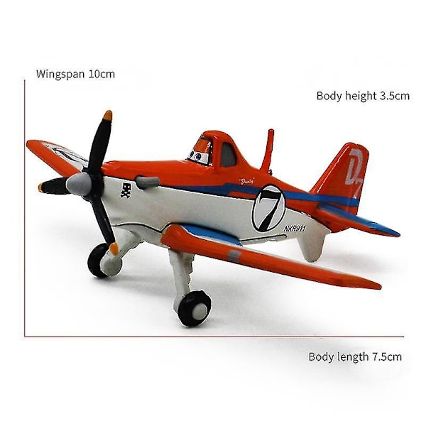Flygplanshistoria Damm Dusty No. 7 Barnleksaksmodellgåva