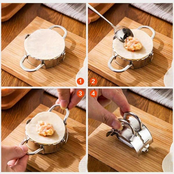 Dumplingformsett, 3 stk. deigpressingsverktøy i rustfritt stål for empanadas og bakverk 3pcs/set