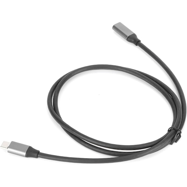 USB-C Förlängningskabel, HD 4K USB 3.1 Hane till Hona Förlängningssladd 3A 60W PD Snabbladdning 400M/s Dataöverföring Typ C-kabel (0,5m) (Svart)