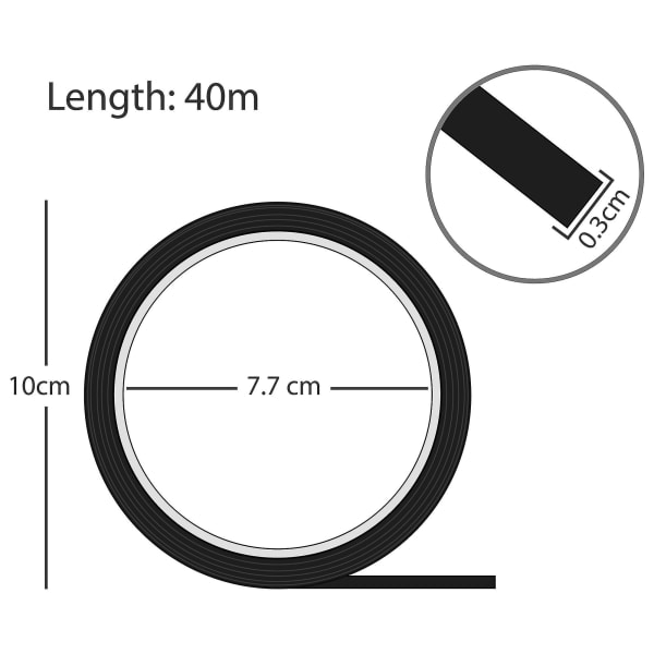 Pakke med 5 selvklæbende whiteboard-tape ruller - Multifarvet gitter