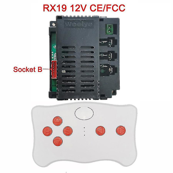 Elektrisk leksaksbil för barn med Bluetooth-fjärrkontroll, Kontroller med mjukstartsfunktion 2.4g Bluetooth-sändare FCC RC red