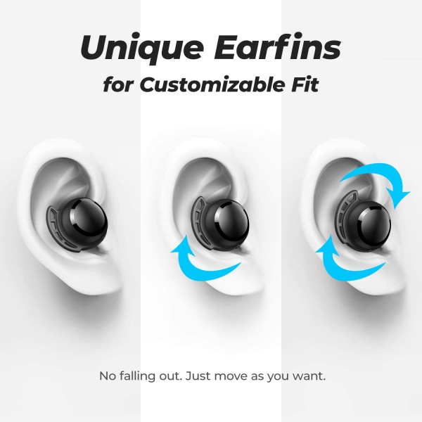 Bluetooth in-ear-hodetelefoner, 100 timers spilletid, USB-C ladeboks