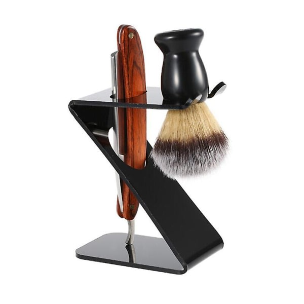 Drypbarbering arcylic stativ til barberbørsteholder Barberværktøj Sort salonbarberværktøj