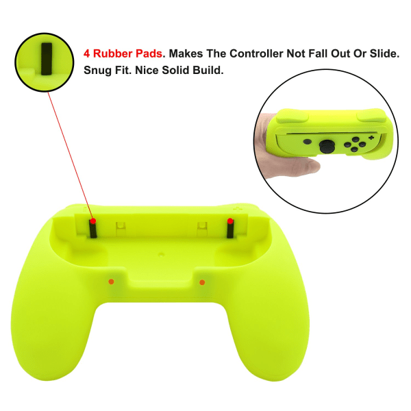 Grepp som är kompatibla med Nintendo Switch för Joy Con & OLED-modell för Joycon Yellow