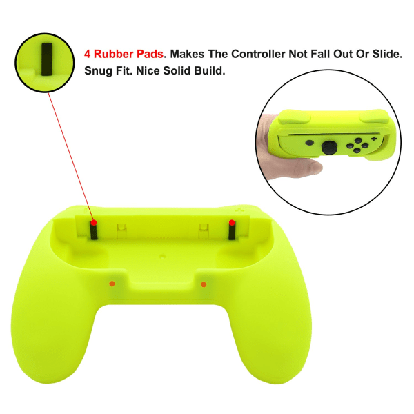 Handtag som är kompatibla med Nintendo Switch för Joy Con & OLED-modell för Joycon Yellow