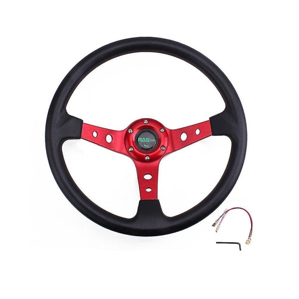 Bilmodifieringstillbehör Ratt Pu Racing Ratt Racing Game Deep Disk 14 Tums Ratt - Svart Aespa