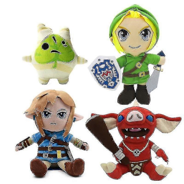 Laadukkaat 30cm Zelda Bokoblin Korok pehmolelut Sarjakuva Link poika miekan kanssa Pehmeät täytetyt eläimet Nuket Lahjat pojalle 4 colors