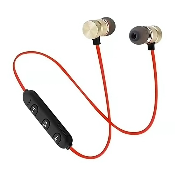 Bluetooth Headphone Magnetic Sports 4.1 Trådløst håndfrit headset Halsbånd Hovedtelefon Stereo hovedtelefon til iPhone Android Gold
