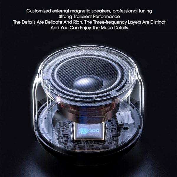 RGB-ljus Bluetooth-audio Färgglad atmosfärlampa, stationär dator utomhus liten bärbar stereo bluetooth-högtalare,