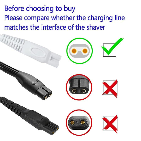 Barbermaskin Lader Kompatibel Finishing Touch Feilfri kropp Oppladbar Barbermaskinsledning for kvinner 5V erstatnings USB-laderkabel Trimmer for kvinner