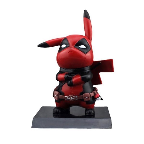 Mallilelu Cos Deadpool Pikachu Action Figure Simulaatio PVC Cartoon Keräilymalli Työpöydälle