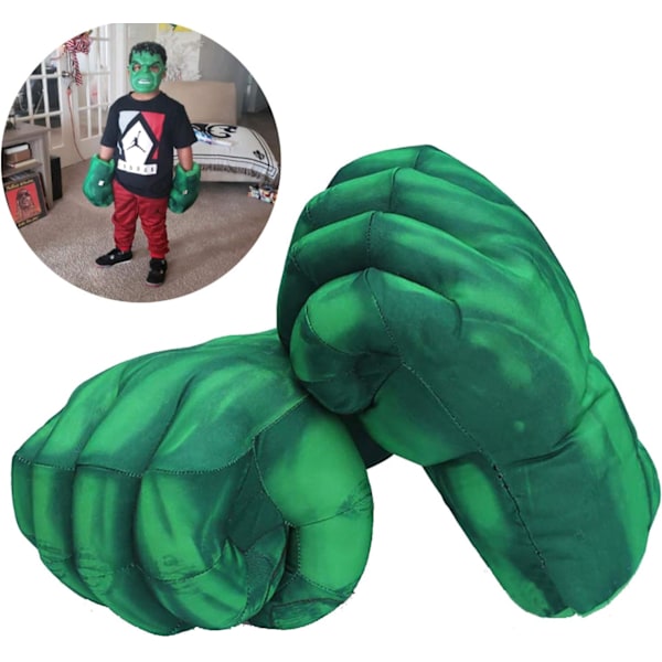 Superhjältehandskar för barn Superhjälte Leksak Superhjälte Händer Barn Mjuk Plysch Superhjälte Nävar Cosplay för Pojke Jul Halloween Födelsedagspresent (grön) Green