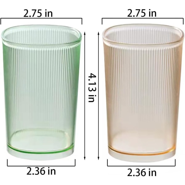 Uknuselig kopp, baderomsglass, plasttannbørsteholder, glasskopp, baderomskopper, sminkebørsteholder, sett med 2 gjenbrukbare drikkeglass.