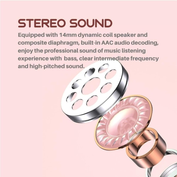 Trådlösa hörlurar Bluetooth 5.0 hörlurar med 30H cykel speltid inbyggd mikrofon IPX6 vattentät