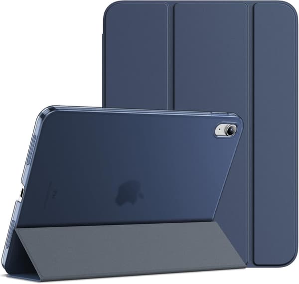 iPad (A16) 11th/10th Generation (2025/2022) Protective Case, Ultra-thin Stand Hard Shell with Auto Wake/Sleep Function-X Djup Marinblå