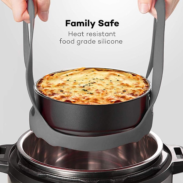 Tryckkokare Sling, Silikon Bakform Sling för 6 Qt Instant Pot, Multifunktionell Kokare Anti-brännskada Bakform Lyft Ångkokare Rack