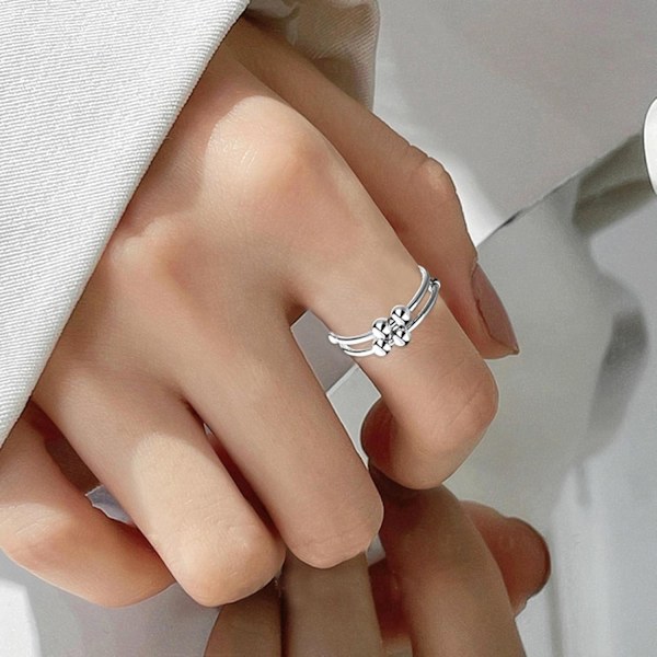 Justerbar Fidget Ring | Söt justerbar roterande roterande ring | Fingertillbehör för flickvänner Pojkvänner Makar Hustrur Partners följeslagare