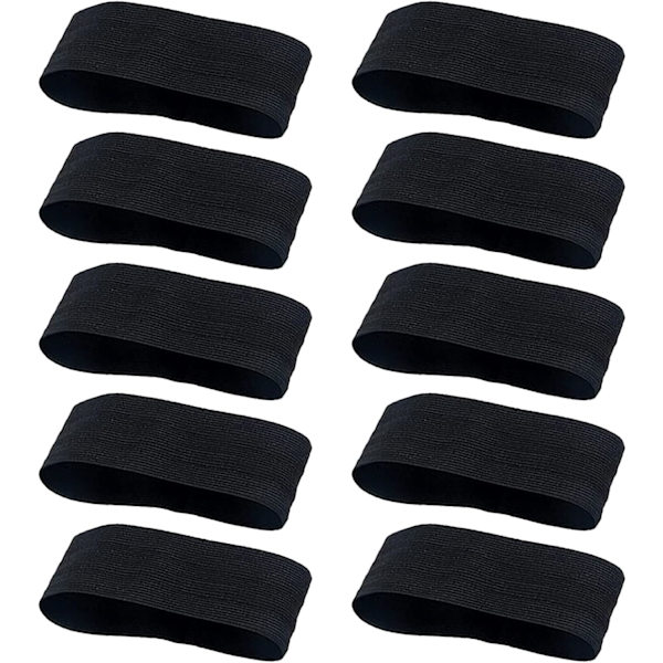 10 stk sorte armbind fodbold, elastiske sorte armbind sørgebind, sorte armbind til fodbold, løb, respekt, begravelse