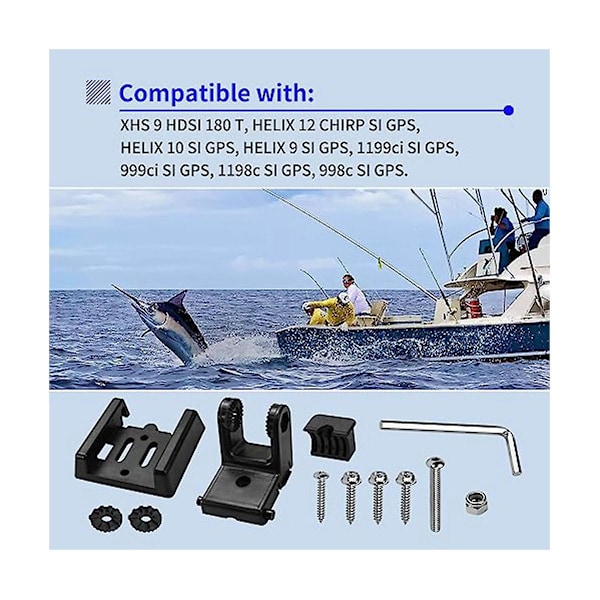 For 7400931 XNT Transducer Bracket, Transducer Mount for XHS Model Transducers, Transom Mounting Hardware Kit for XNT 9 20 Black