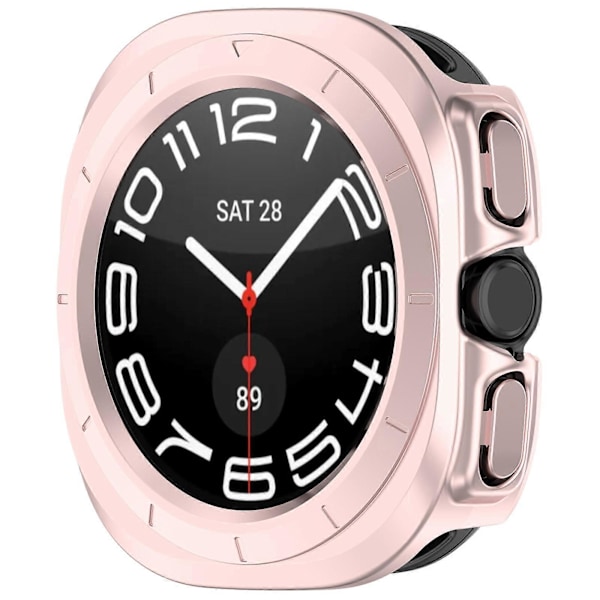 Hårdt PC-etui til Samsung Galaxy Watch Ultra 47mm, Semi-beskyttende armbåndsetui Pink