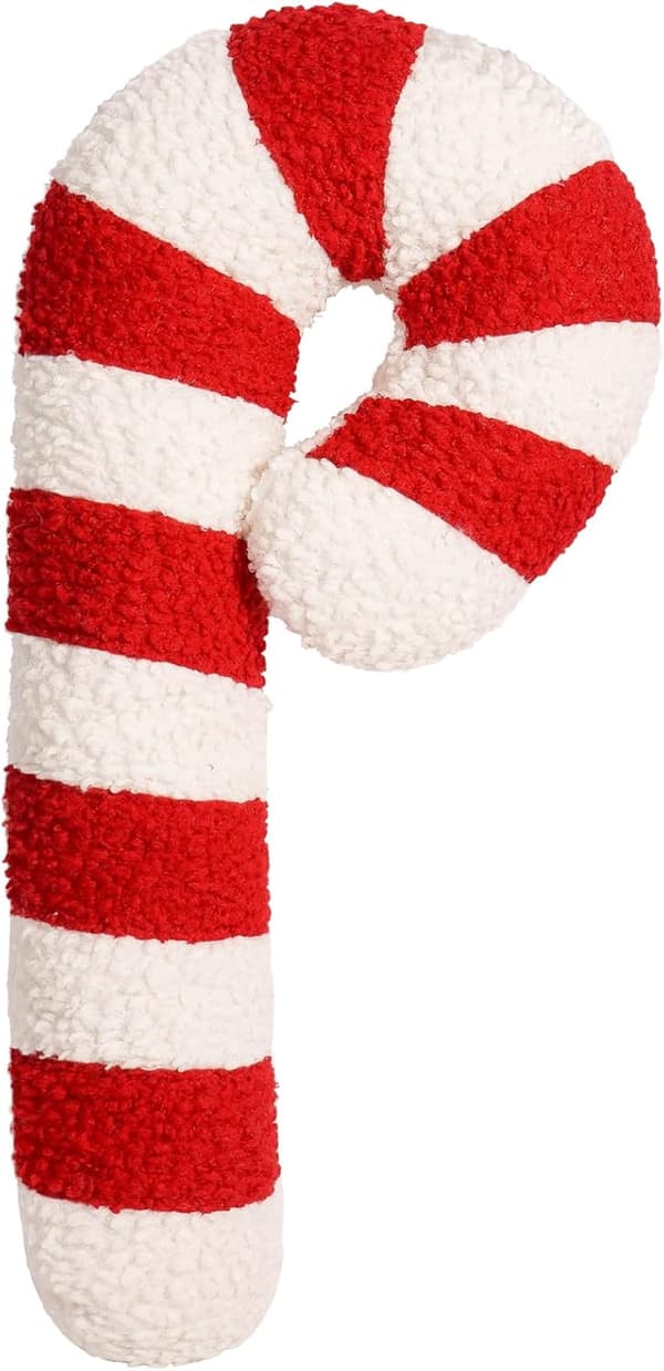 Julepynt Puter med Peppermynte-Smak Julenissen Puter Julelollipop Mønster Dekorative Plysjformede Puter til Sofa