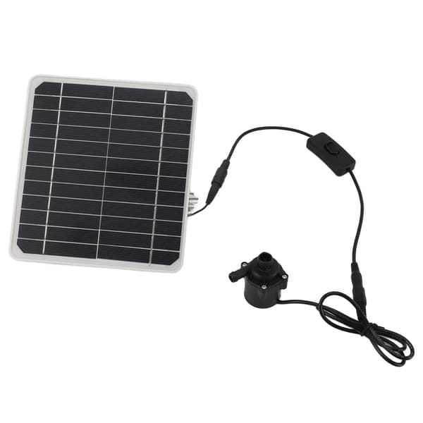 50W solcellepanel vannpumpe med strømlagringsfunksjon, vannvolumjustering med bryter, solcellevannpumpe fungerer 24 timer