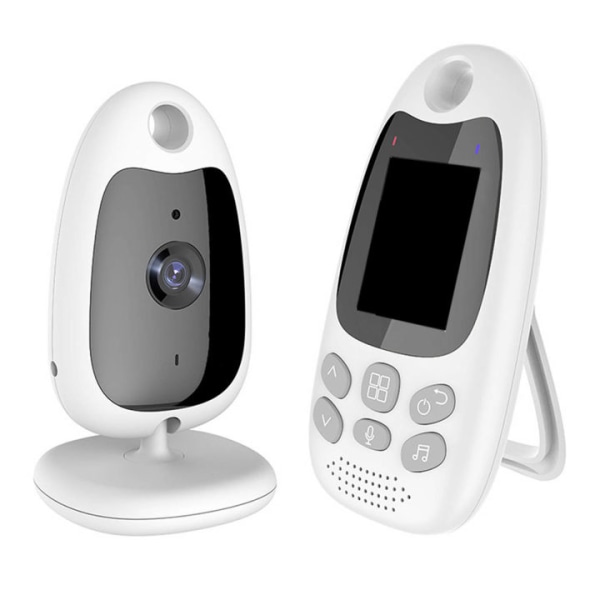 Babyalarm med kamera Bærbar 2,4 Ghz nattesyn video babyalarm Vox-funktion og intelligent standby Temperatursensor Intercom-system Vuggeviser Lang batterilevetid