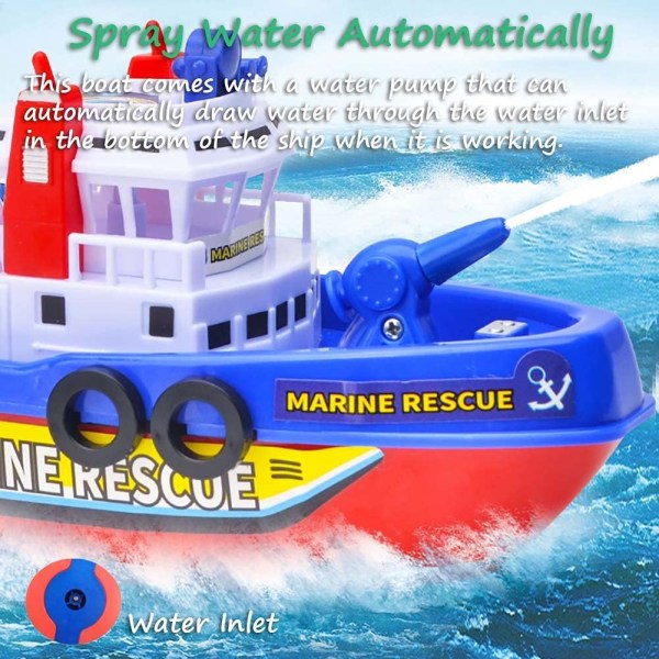 Eldbåtsbadleksak, rolig leksak för brandbekämpningsfartyg Brandskepp