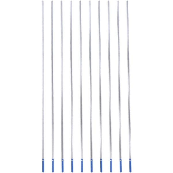 10 stk 1,0/1,6/2,4 mm wolframsvejseelektroder, lanthaneret elektrode blå spids (1,6*150 mm)