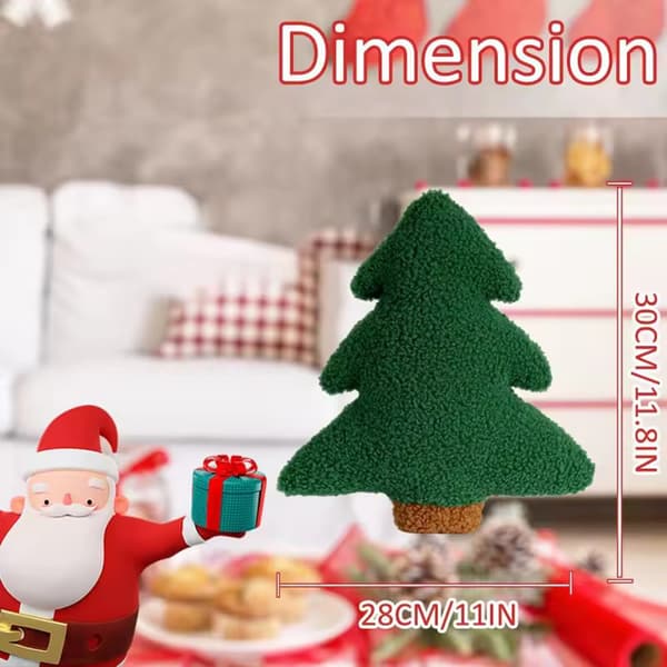 Julgransformad kudde för juldekoration Söt plyschfylld julkudde för sovrum vardagsrum 2pcs