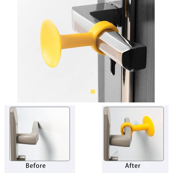 Silikon dørhåndtak antikollisjonsputer for å forhindre veggskader. Sugegrepsbeskyttelse Støtfangerlyddemper Sugekoppdørstopp (7 farger)