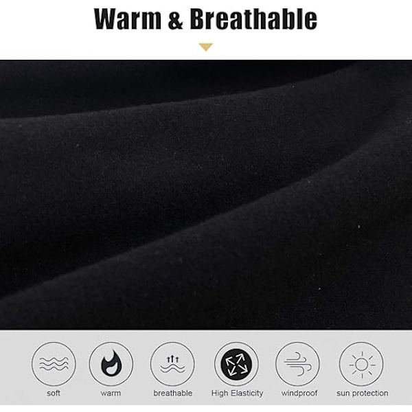 Vinterhalsvärmare Fleece Vindtät Halsvärmare Snood för Män Kvinnor Kallt Väder Ansiktshalsduk Huvudbonad för Skidåkning Löpning Cykling