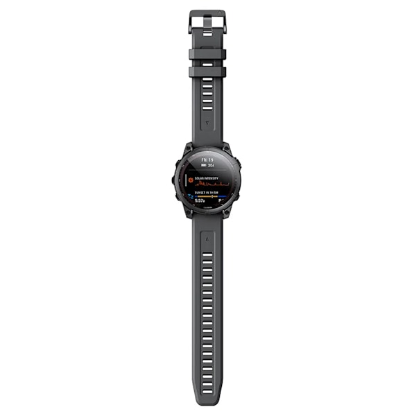 20MM Rem til håndled i silikone med hurtigspænde til Garmin Fenix 7S/6S/6S Pro/5S/5S Plus/Descent Mk2S ur (sort) Sort Black