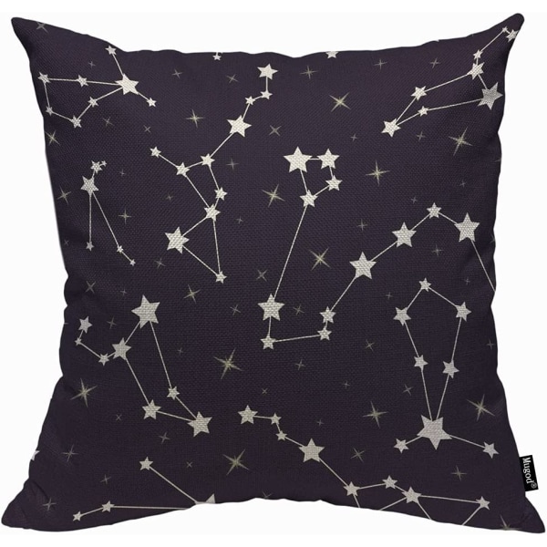 Constellations Stars Pudebetræk Pudebetræk Smukt kosmisk rum Astronomi mønster Nat Stjernehimmel pudebetræk 45x45cm/18x18 tommer