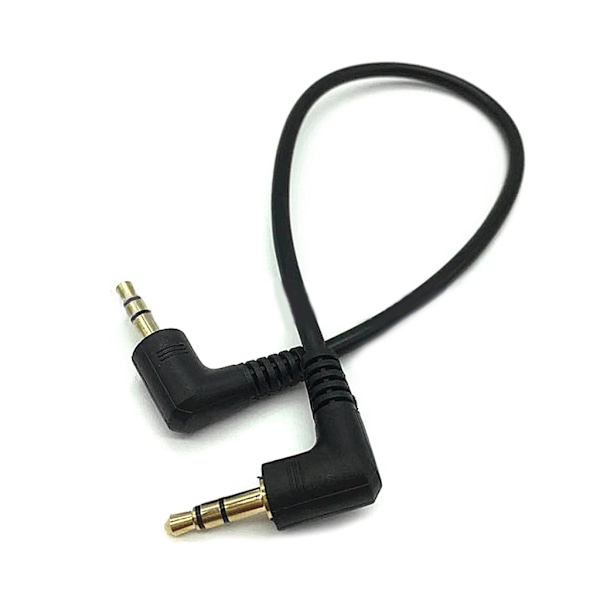 3,5 mm uros-uros stereokaiutinjohto 90 asteen kulmassa 3 napainen Sopii auton kuulokkeille Ylimääräinen johto Johdon muuntaja MP3/MP4