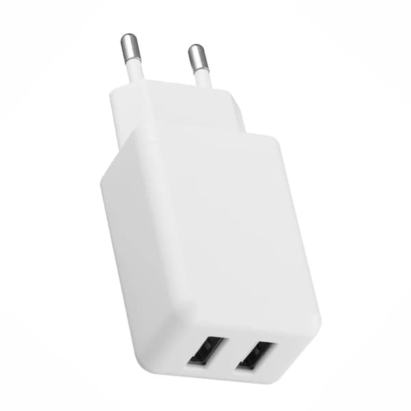 ERD TCE-771 Europeisk Plugg USB Dobbel Lader Hvit 10W White