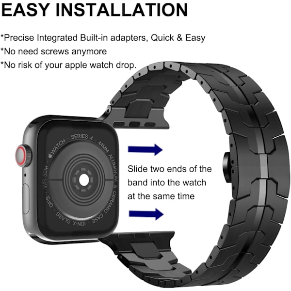 Apple Watch Ultra Miesten Ranneke 49mm 45mm 44mm 42mm Miesten Sarja Metalli Ranneke iWatchille Ruostumattomasta Teräksestä Musta/Punainen Black/Red 38/40/41mm