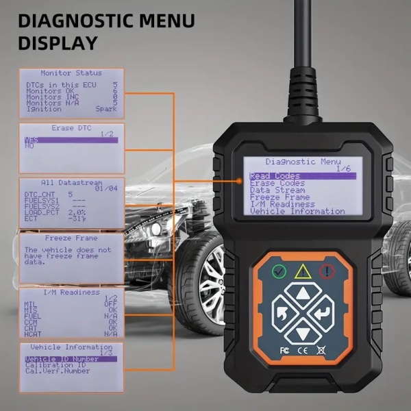 Bilkodläsare: Få omedelbar diagnos av din bils motorlampa med OBD2-skanner!