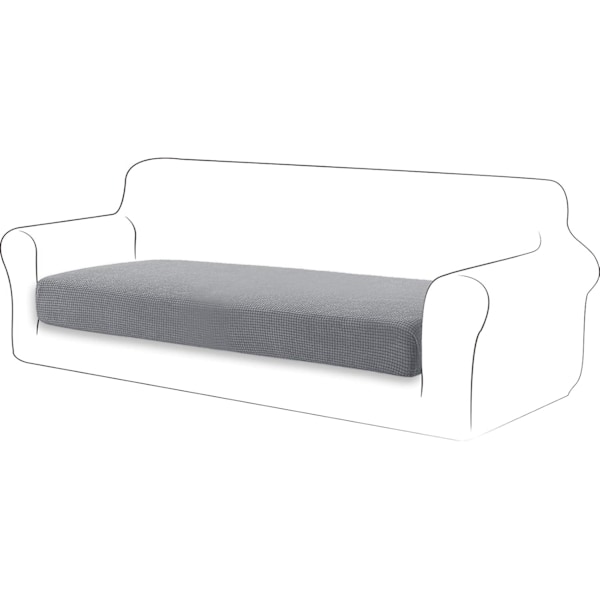Elastisk Sofa Deksel Sofa Putestol Møbelbeskytter Deksel Sofa Overtrekk for Sofa 3 Seater Putestol Deksel for Stol (Lysegrå)