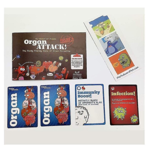 Organ Attack - Fuld engelsk krop Organ Attack Pop-up brætspil Kort brætspil til fester