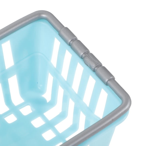 10 stk kompakt håndholdt kurv for barn Bruk av mini handlekurv Multifunksjonell mini plastkurv (7x5,2 cm, himmelblå)