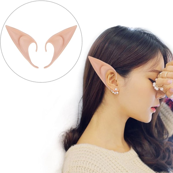 Elf Ears Set, 2 par fantasy latex alveører med 2 pandebånd
