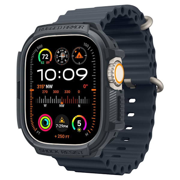 Spigen Apple Watch Ultra 49 mm Skal Rugged Armor Mørkegrå