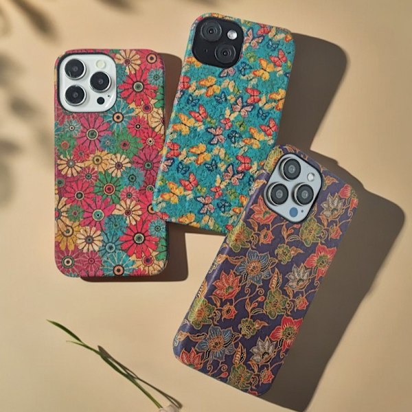 iPhone16Promax blomsterprint telefoncover (sommerfugl) Butterfly