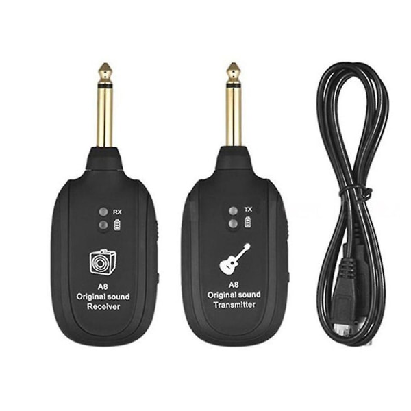 Gitarr Trådlöst överföringssystem Elgitarr Trådlös Pickup Trådlös Transceiver A8 Guitar Wireless Receiver