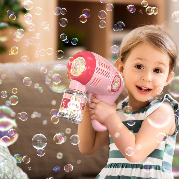 2 boblemaskin for småbarn, maker med 4 refill-løsning for barn, utendørs leketøy