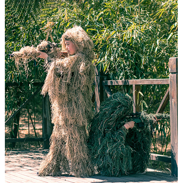 Barn Ghillie-kostyme Sniper Halloween Army-kostyme hvit white 170