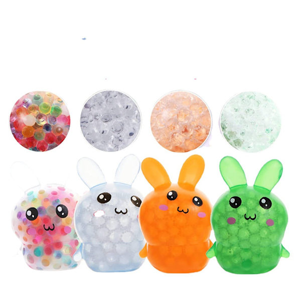 Påskkorgsprylar, 4-pack Squishy Påskkanin Stressbollar för Vuxna, Påskkorgsprylar