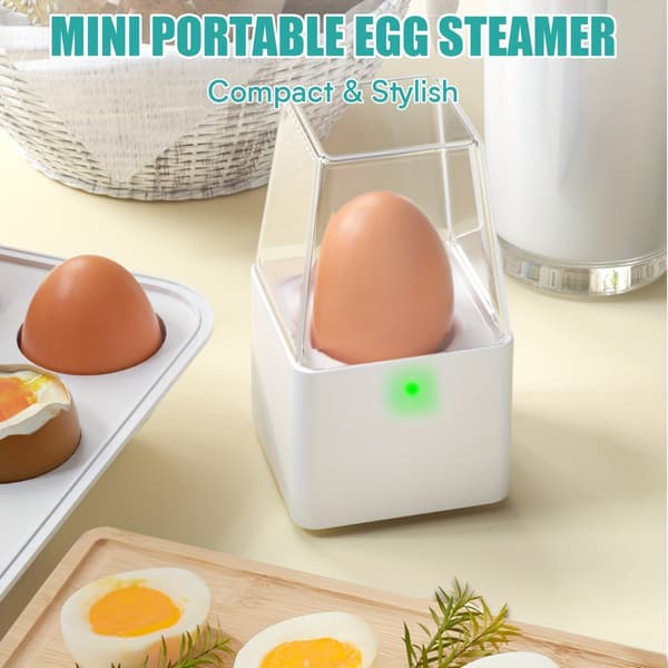 Elektrisk eggkoker med automatisk avslåing for bløtkokte, mediumkokte og hardkokte egg